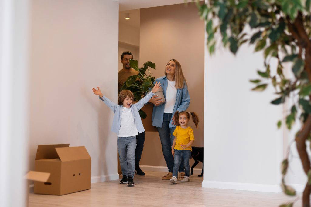 Family moving into new home